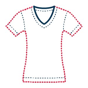 Antibakterielles unsichtbares Damen-T-Shirt